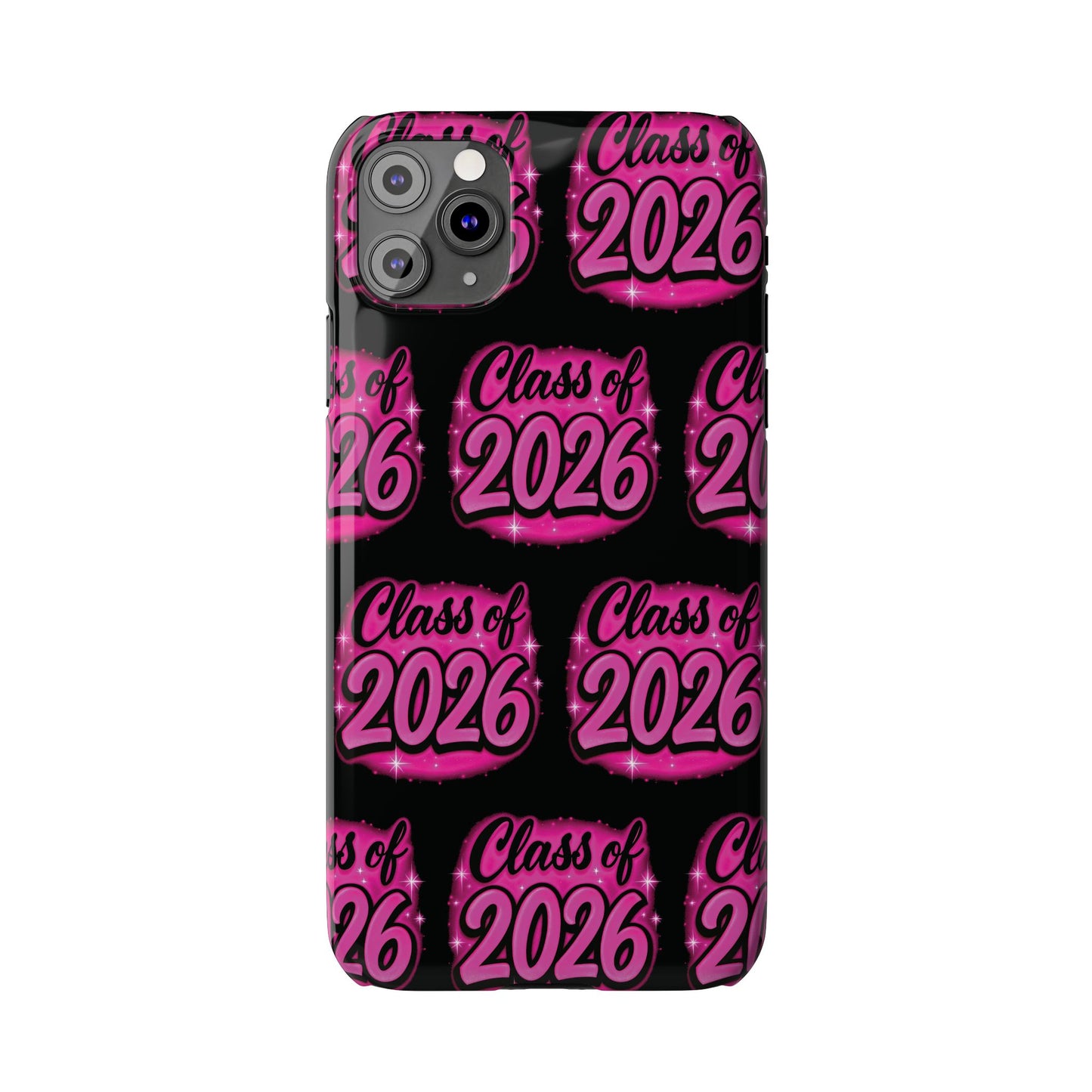 Class of 2026 iPhone Phone Case, Airbrush Graffiti Slim Case Cover,