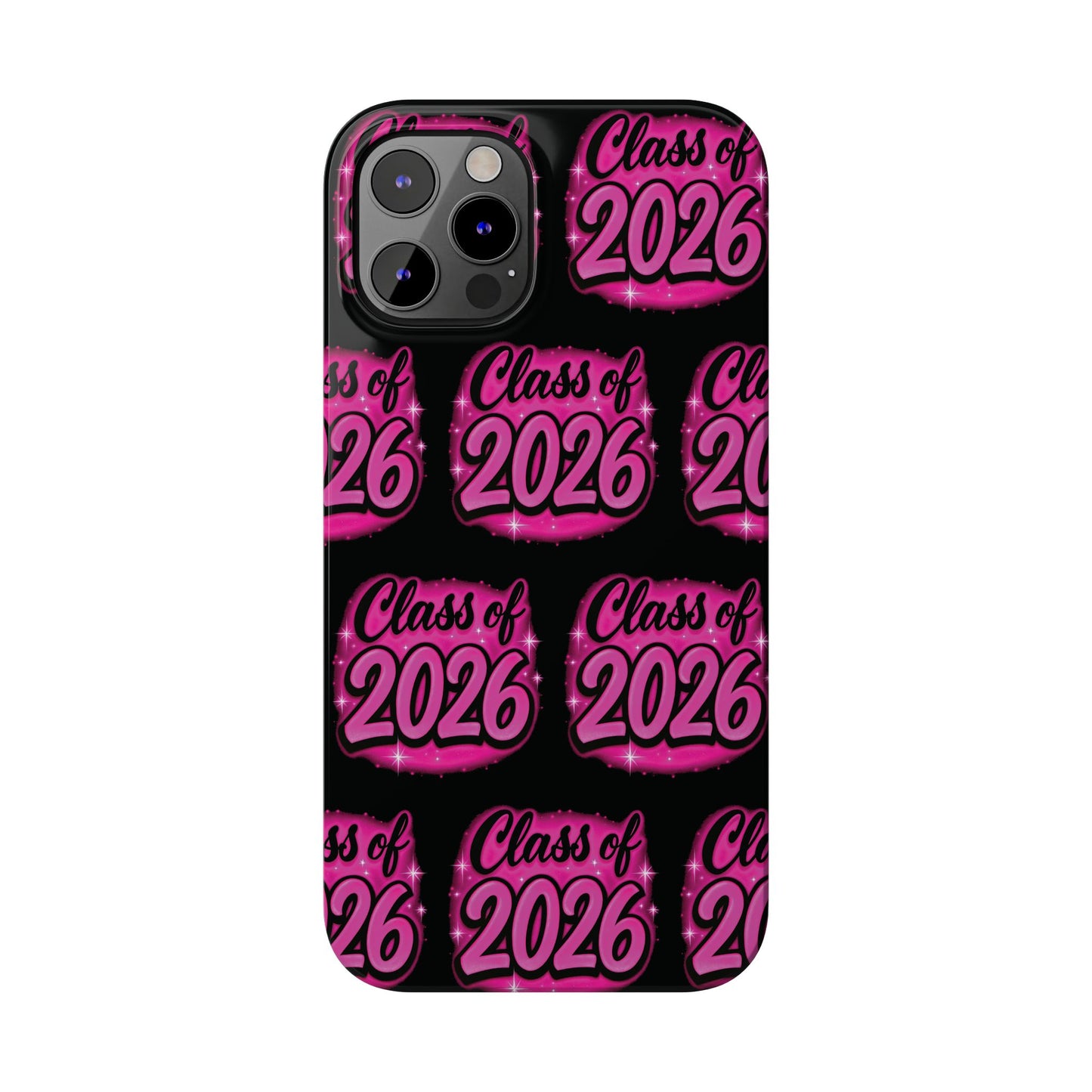 Class of 2026 iPhone Phone Case, Airbrush Graffiti Slim Case Cover,