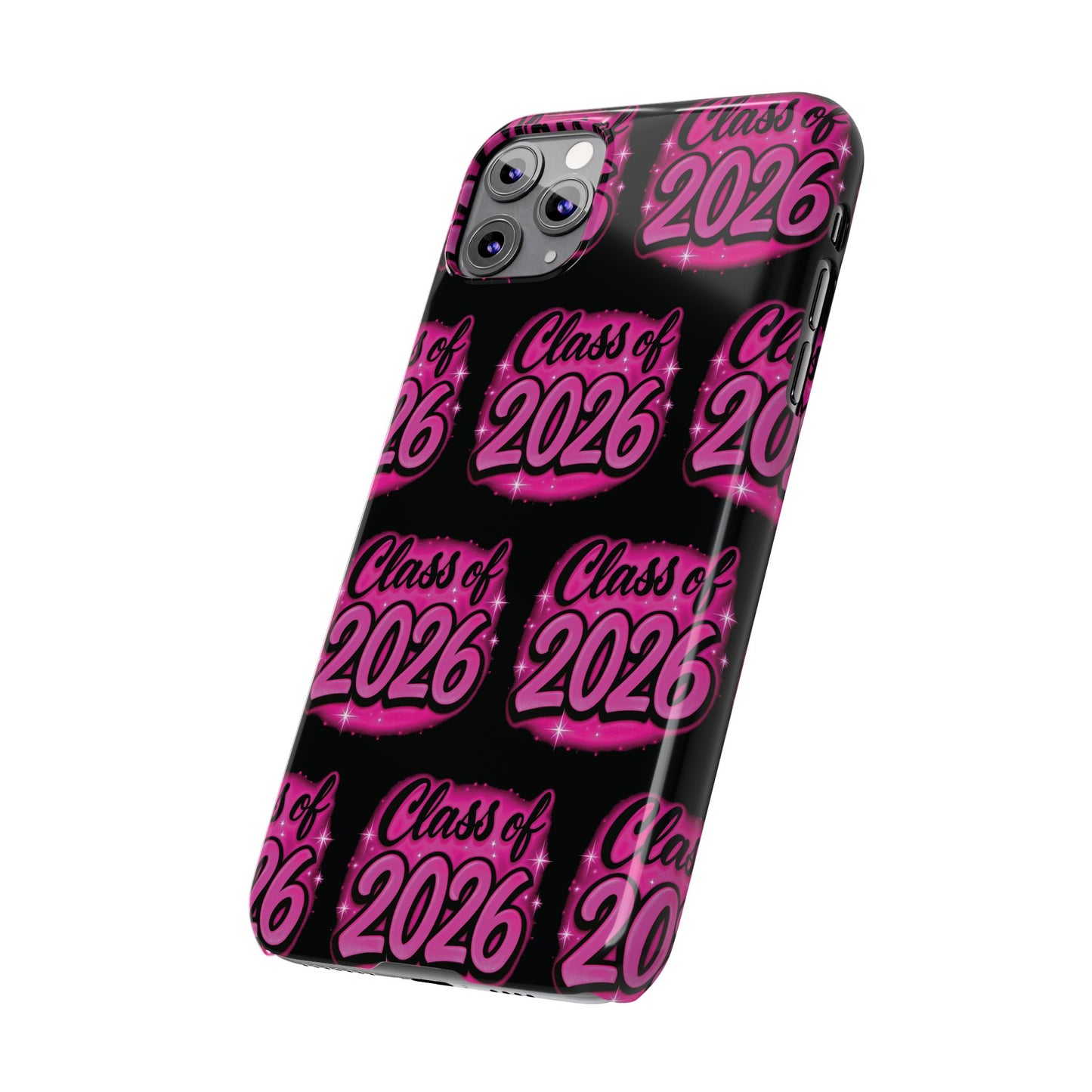 Class of 2026 iPhone Phone Case, Airbrush Graffiti Slim Case Cover,