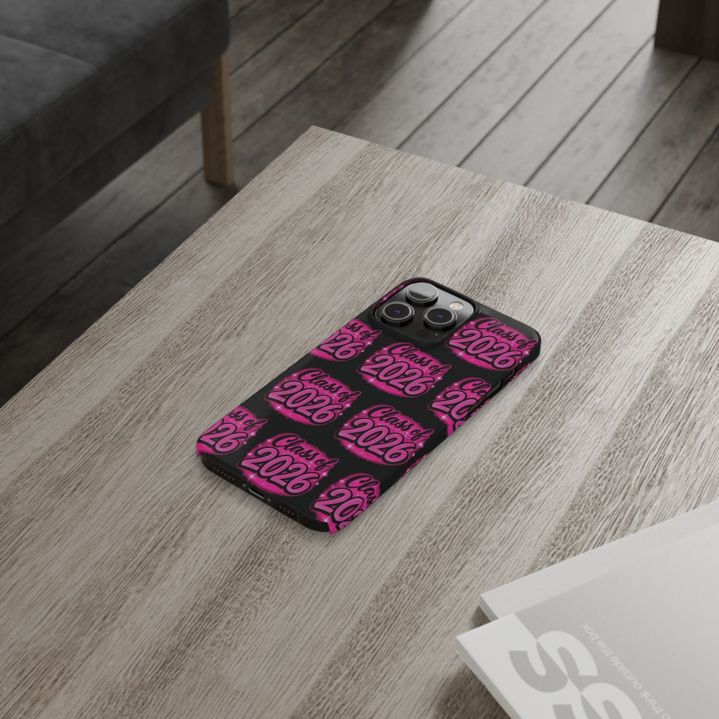 Class of 2026 iPhone Phone Case, Airbrush Graffiti Slim Case Cover,