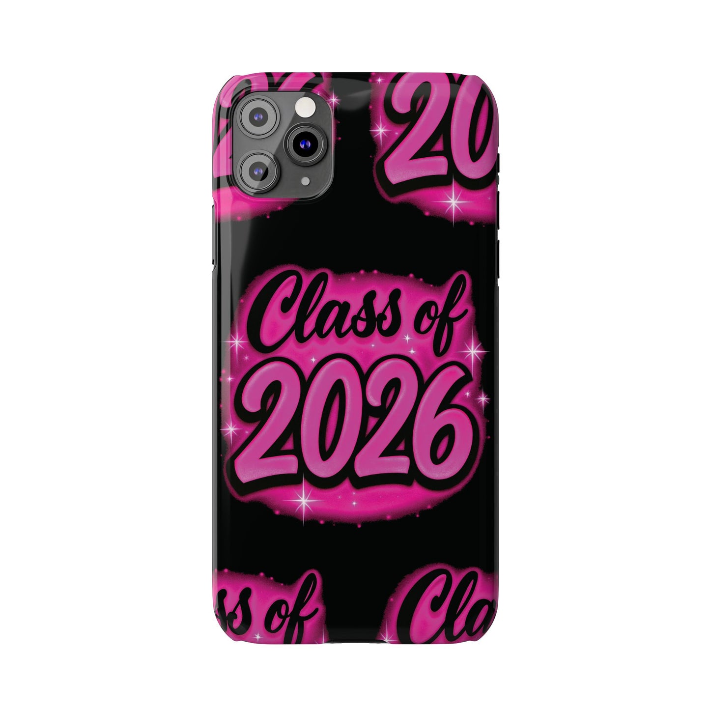 Class of 2026 iPhone Phone Case, Airbrush Graffiti Slim Case Cover,
