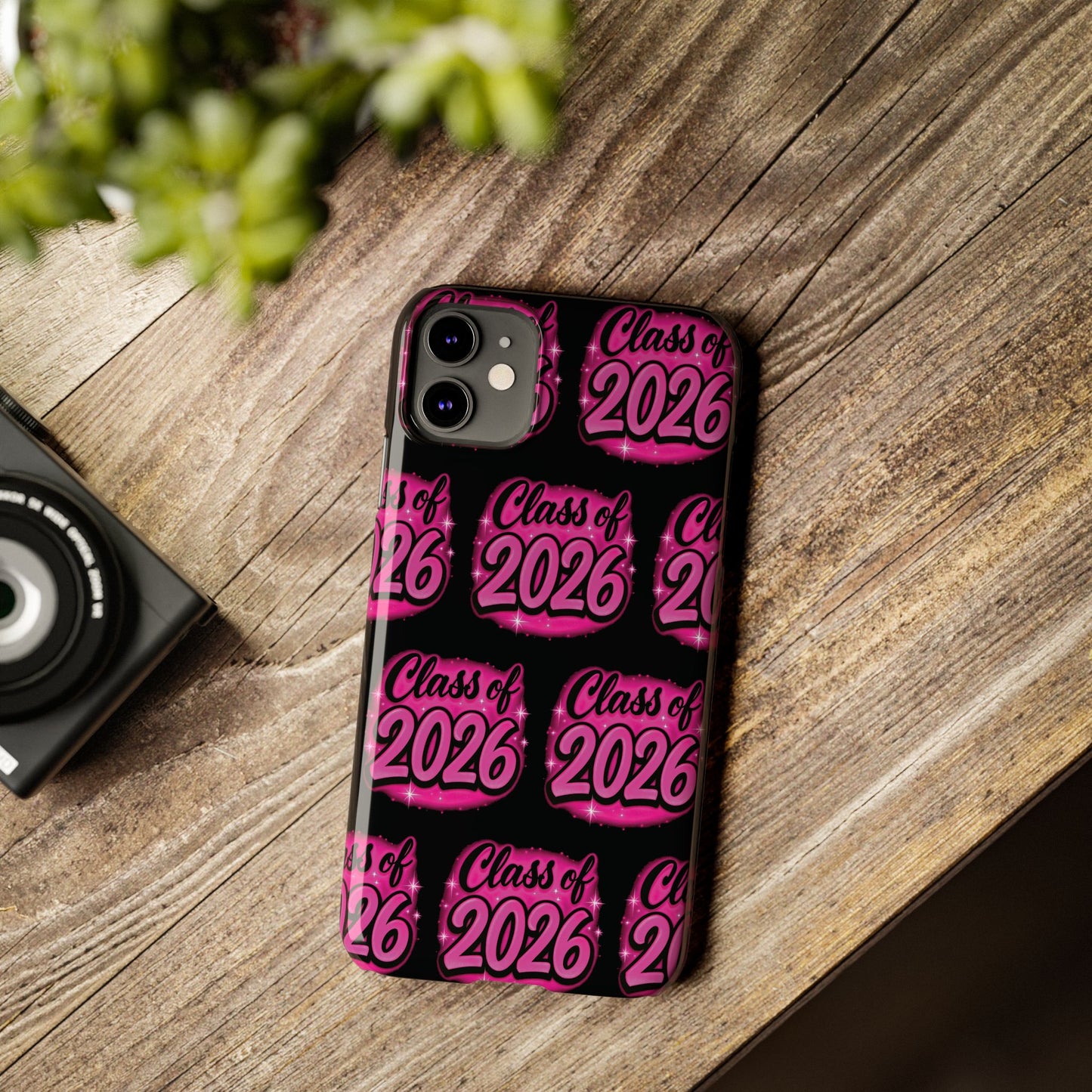 Class of 2026 iPhone Phone Case, Airbrush Graffiti Slim Case Cover,