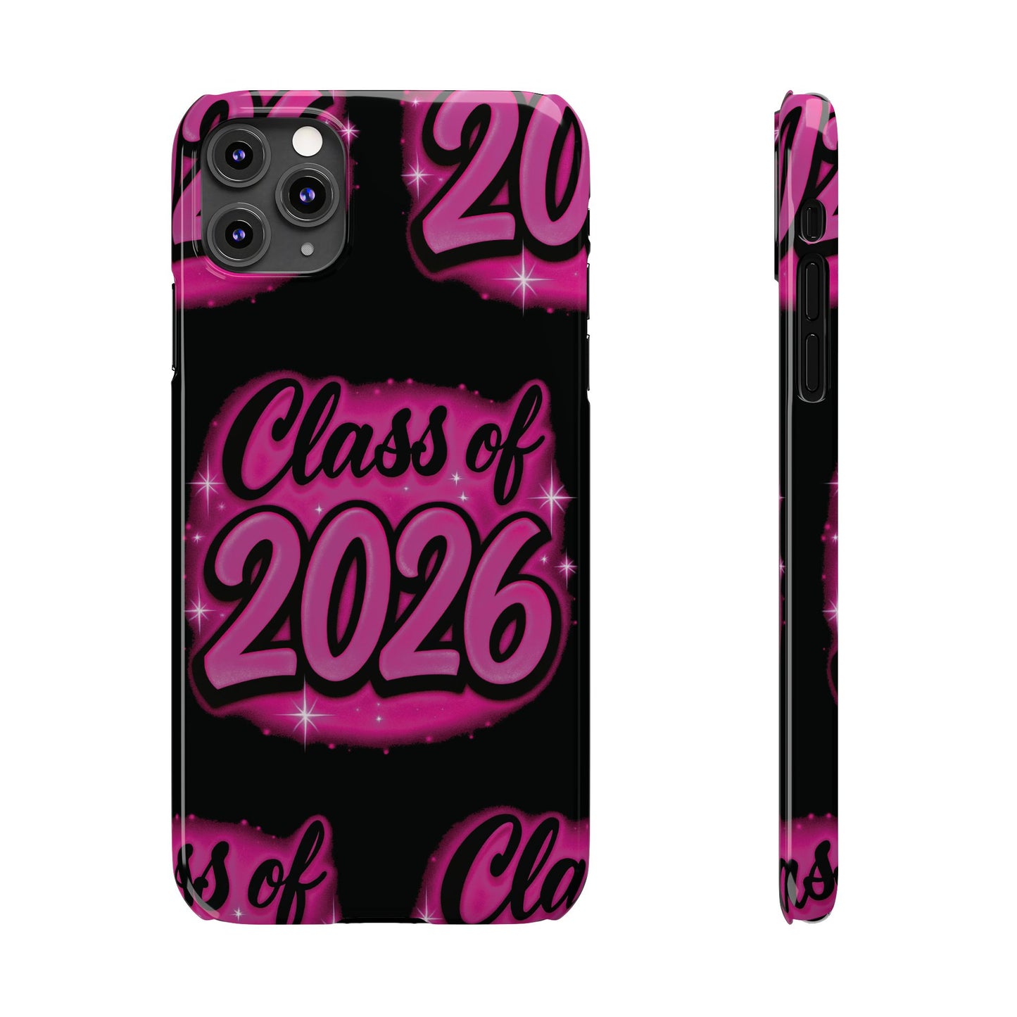 Class of 2026 iPhone Phone Case, Airbrush Graffiti Slim Case Cover,