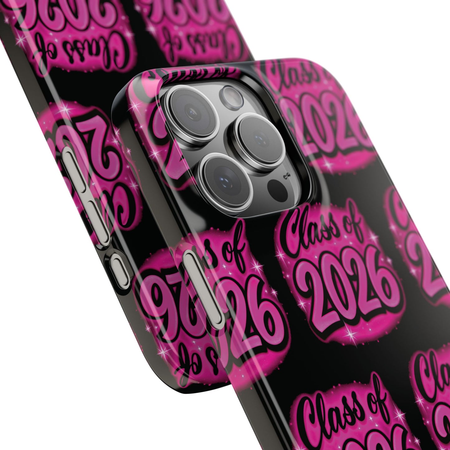 Class of 2026 iPhone Phone Case, Airbrush Graffiti Slim Case Cover,