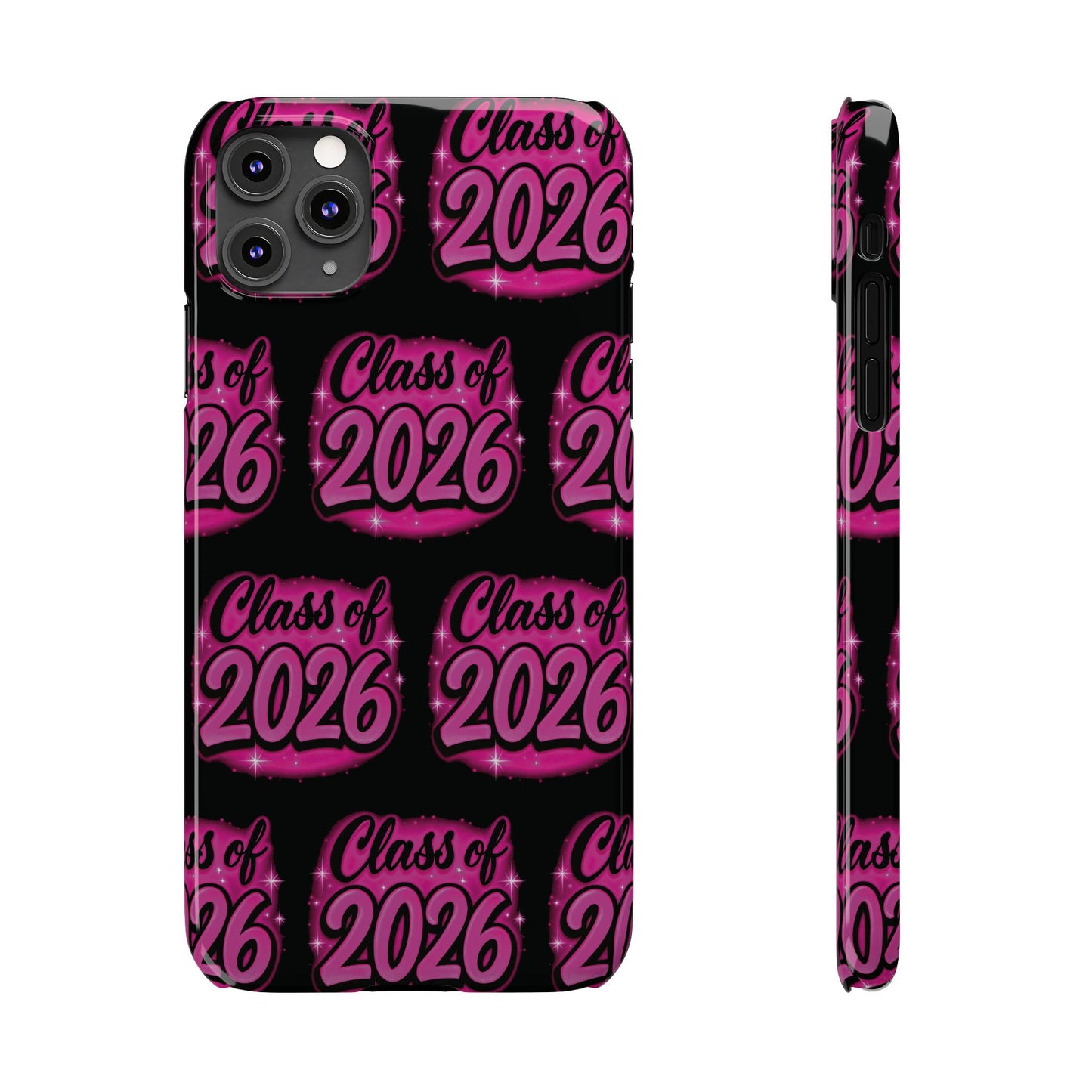 Class of 2026 iPhone Phone Case, Airbrush Graffiti Slim Case Cover,