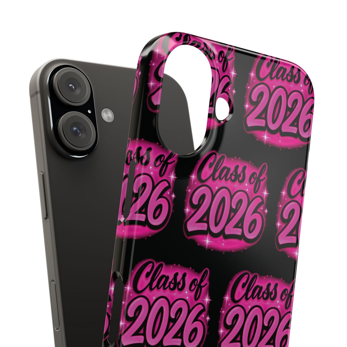 Class of 2026 iPhone Phone Case, Airbrush Graffiti Slim Case Cover,