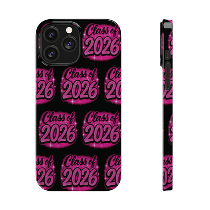 Class of 2026 iPhone Phone Case, Airbrush Graffiti  Slim Case Cover,