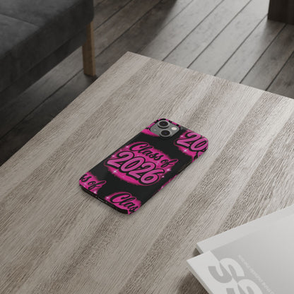Class of 2026 iPhone Phone Case, Airbrush Graffiti  Slim Case Cover,