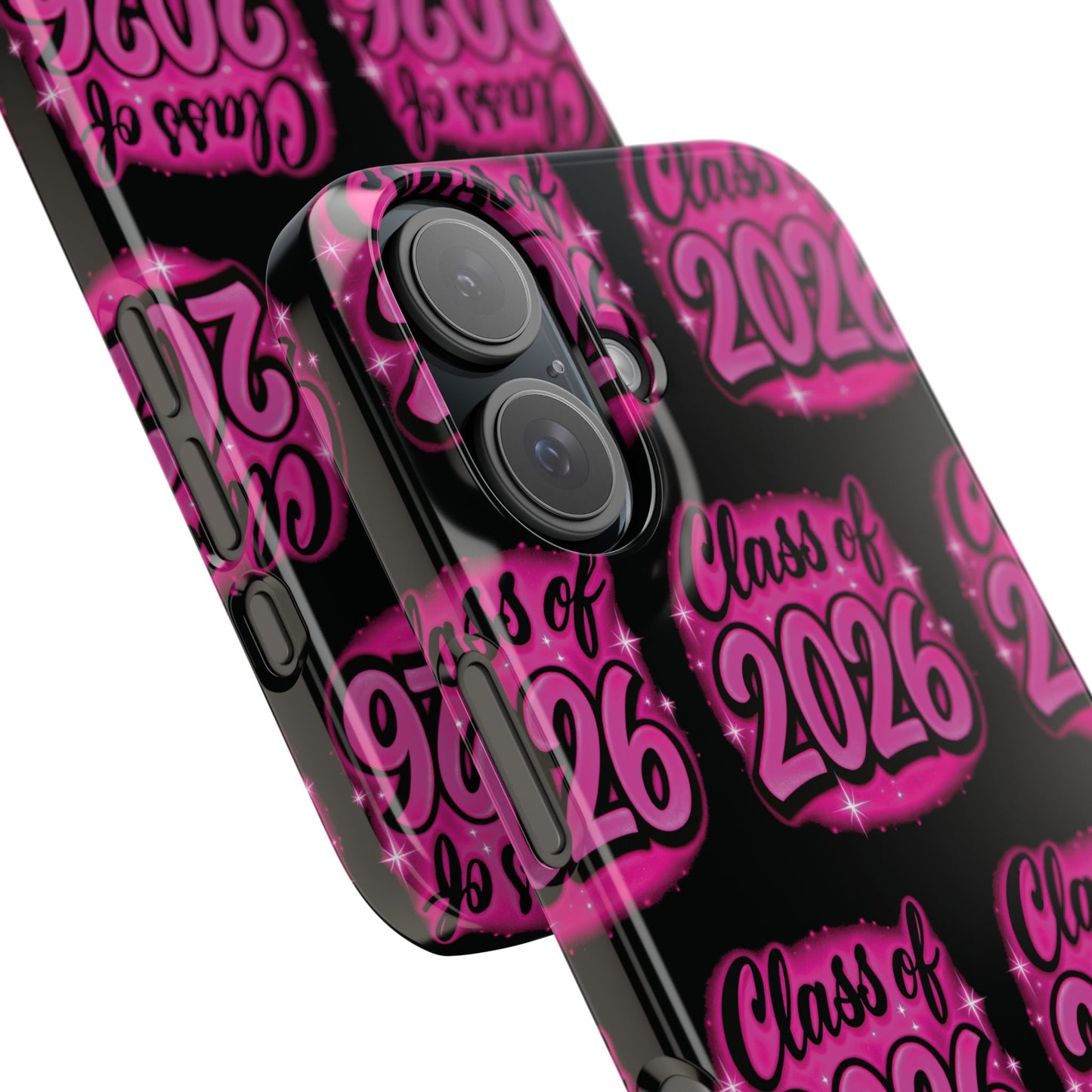 Class of 2026 iPhone Phone Case, Airbrush Graffiti  Slim Case Cover,