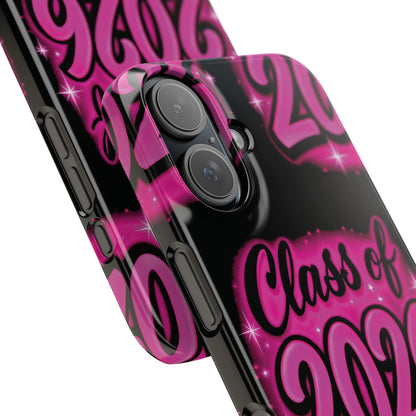 Class of 2026 iPhone Phone Case, Airbrush Graffiti  Slim Case Cover,